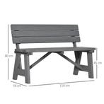 TRUUSK 2-zits Tuinbank Hout, Weerbestendige Zitbank, UV-best, Tuin en Terras, Tuinbanken, Verzenden, Nieuw