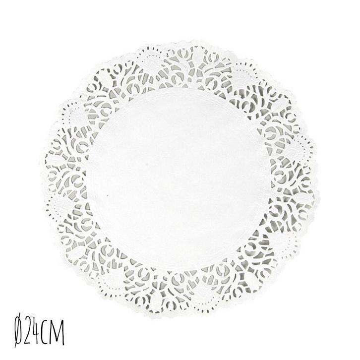 Taartrand Ø24cm Wit 250 stuks, Hobby en Vrije tijd, Taarten en Cupcakes maken, Nieuw, Verzenden