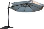 Zweefparasol Virgo Grijs Ø350 cm - inclusief kruisvoet, Tuin en Terras, Ophalen of Verzenden, Nieuw