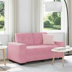 vidaXL | Loveseat | met kussen Roze Fluweel, Verzenden, Nieuw, Stof