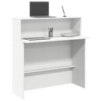 vidaXL Receptiebalie 100x50x103,5 cm bewerkt hout wit, Huis en Inrichting, Bureaus, Verzenden, Nieuw