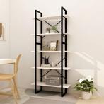 vidaXL Boekenkast met 5 schappen 80x30x175 cm grenenhout wit, Huis en Inrichting, Kasten | Boekenkasten, Verzenden, Nieuw, 50 tot 100 cm