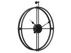 Veiling - LW Collection wandklok zwart 60cm industrieel stil, Huis en Inrichting, Woonaccessoires | Klokken, Nieuw