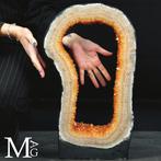 Citrienkwartsdruse - Citrienkwarts geode ring – moderne, Verzamelen, Mineralen en Fossielen