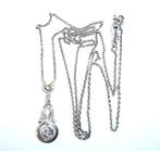 Halsketting - 14 karaat Witgoud, Geel goud - 0.35ct. tw., Sieraden, Tassen en Uiterlijk, Kettingen, Nieuw