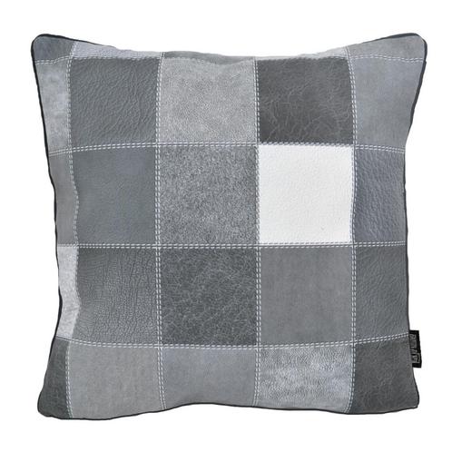 Patchwork #3 | 45 x 45 cm | Kussenhoes | PU Leder, Huis en Inrichting, Woonaccessoires | Kussens, Verzenden