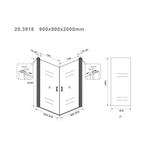 Aanbieding: Douchecabine Wiesbaden Uni 2 Draaideuren 90x90, Ophalen of Verzenden, Nieuw