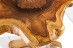 Side table ROOT 70cm teak hout naturel - 44714, Huis en Inrichting, Tafels | Sidetables, Ophalen of Verzenden, Nieuw
