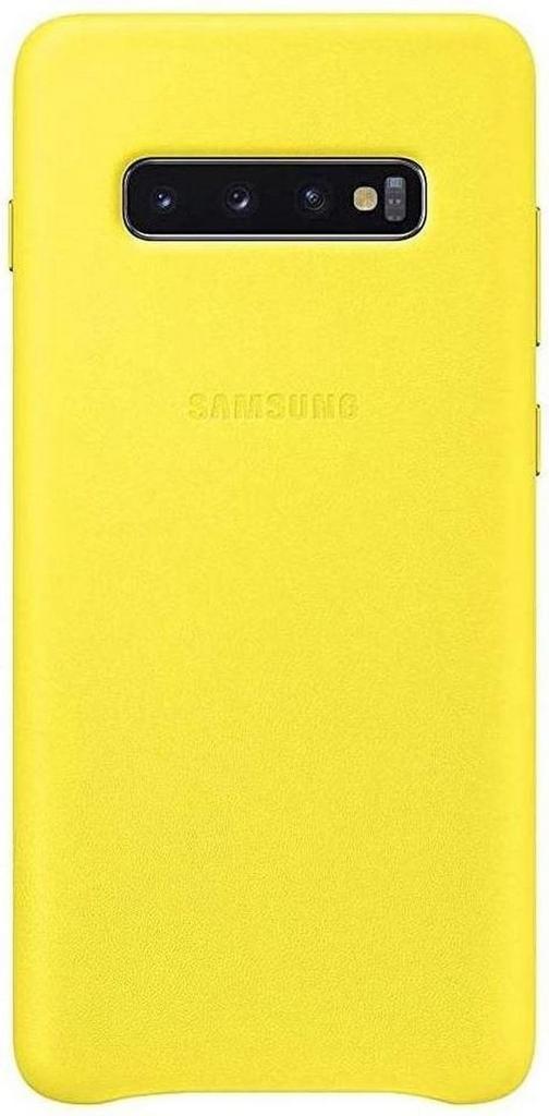 Samsung Lederen Cover - voor Samsung Galaxy S10 Plus - Geel, Telecommunicatie, Mobiele telefoons | Hoesjes en Frontjes | Overige merken