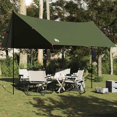 vidaXL Kampeerluifel waterdicht 462x306x211 cm olijfgroen, Caravans en Kamperen, Tenten, Nieuw, tot en met 2, Verzenden