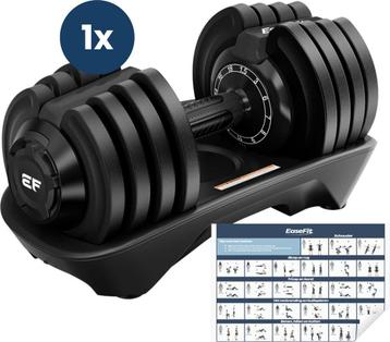 EaseFit® PowerTwist Verstelbare Dumbbell 18 KG - Inclusief beschikbaar voor biedingen