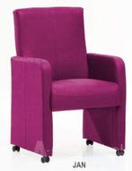 Eetkamerstoel Jan - eetkamerstoelen - Roze, Nieuw, Stof