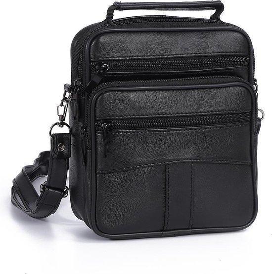 THL Design - Kleine Leren Schoudertas voor Heren en Dames –, Sieraden, Tassen en Uiterlijk, Tassen | Schoudertassen, Zwart, Nieuw