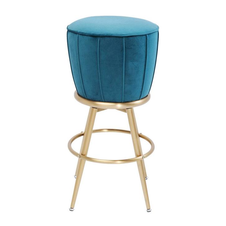 *WOONWINKEL* Kare Design After Work Barkruk Fluweel Blauw, Huis en Inrichting, Barkrukken, Nieuw, Verzenden