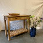 Sidetable - wandtafel - teakhout - vanaf € 95,-  TTM Wonen, Huis en Inrichting, Nieuw, 25 tot 50 cm, Teakhout, Rechthoekig