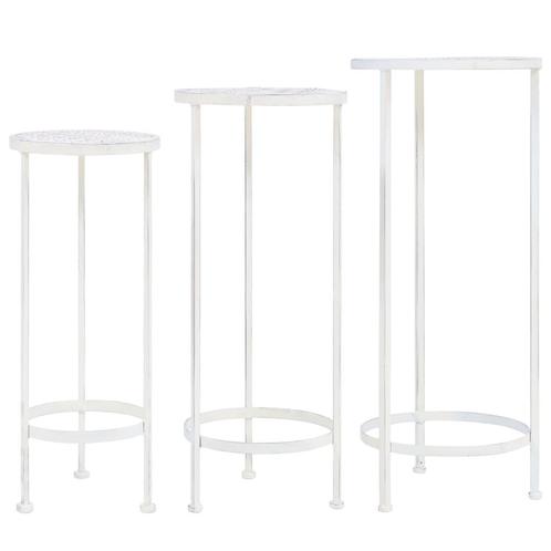 vidaXL 3-delige Plantenstandaardset vintage stijl metaal, Tuin en Terras, Overige Tuin en Terras, Nieuw, Verzenden
