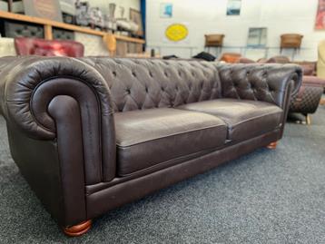 Chesterfield Maarssen  Bruin Leren Vintage Chesterfield Bank beschikbaar voor biedingen