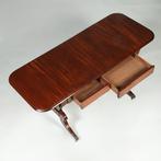 Massief mahonie sidetable of smalle schrijftafel met 2 laden, Ophalen of Verzenden