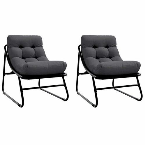 Zwarte Tuinmeubelset - 2 Persoons - Retourdeal - Terras, Tuin en Terras, Tuinsets en Loungesets, Stoel, Nieuw, Overige materialen