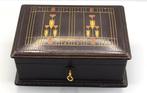 Sieradendoos - Art Nouveau-decor - Leder - Sieradenkoffer