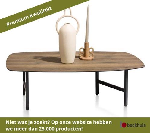 XOOON Fresno salontafel eiken/metaal 55x100 cm - Zwart, Huis en Inrichting, Tafels | Salontafels, Nieuw, Overige materialen, Ophalen of Verzenden