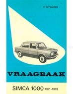 1971-1978 SIMCA 1000 VRAAGBAAK NEDERLANDS, Auto diversen