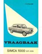 1971-1978 SIMCA 1000 VRAAGBAAK NEDERLANDS, Auto diversen, Handleidingen en Instructieboekjes