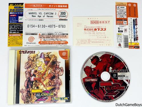 Sega Dreamcast - Marvel Vs. Capcom 2 + Spine & Reg. Card - J, Spelcomputers en Games, Games | Sega, Gebruikt, Verzenden