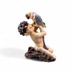 Royal Copenhagen - Beeldje - Faun with Parrot - 752 -