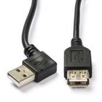 USB verlengkabel | 0.15 meter | USB 2.0 (100% koper, Haaks), Computers en Software, Pc- en Netwerkkabels, Verzenden, Nieuw