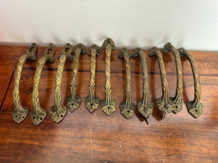 Art Nouveau Handvat (11) - 1900-1910 - set handgrepen brons, Antiek en Kunst, Antiek | Overige Antiek