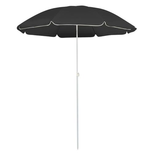 vidaXL Parasol met stalen paal 180 cm antracietkleurig, Tuin en Terras, Parasols, Nieuw, Verzenden