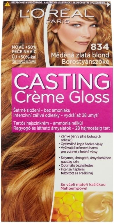 L'OREAL CASTING CRÈME GLOSS 834 LICHT GOUDKOPERBLOND HAARV.., Sieraden, Tassen en Uiterlijk, Uiterlijk | Haarverzorging, Verzenden