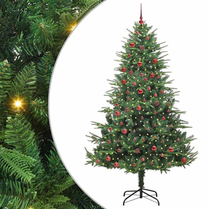 vidaXL Kunstmatige Vorstverlichte Kerstboom met Bal Set, Diversen, Kerst, Nieuw, Verzenden