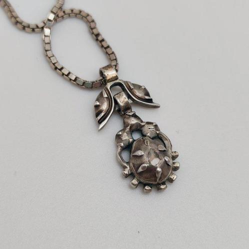 Zonder Minimumprijs - Ketting met hanger Zilver Diamant, Sieraden, Tassen en Uiterlijk, Antieke sieraden