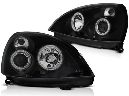 Koplampen Renault Clio 3 01-05 Angel eyes CCFL Zwart, Auto-onderdelen, Overige Auto-onderdelen, Ophalen of Verzenden