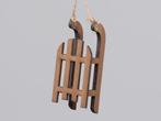 Houten 4 sleetjes 9 cm. naturel hangers na, Ophalen of Verzenden, Nieuw