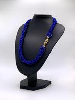 Halsketting - 18 karaat Geel goud, Witgoud Lapis lazuli -, Sieraden, Tassen en Uiterlijk, Nieuw