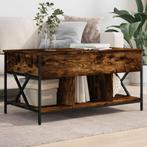 vidaXL Salontafel 100x55x50 cm bewerkt hout en metaal, Huis en Inrichting, Tafels | Salontafels, Verzenden, Nieuw, Metaal, 100 tot 150 cm