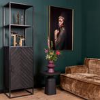 *WOONWINKEL* Starfurn New York Boekenkast Zwart Visgraat, Huis en Inrichting, Kasten | Wandmeubels, Verzenden, Nieuw