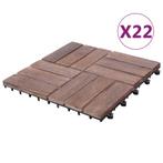 vidaXL Terrastegels 22 st 30x30 cm massief gerecycled hout
