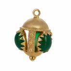 Hanger - 18 karaat Geel goud - 3.75ct. tw. Jade, Sieraden, Tassen en Uiterlijk, Antieke sieraden