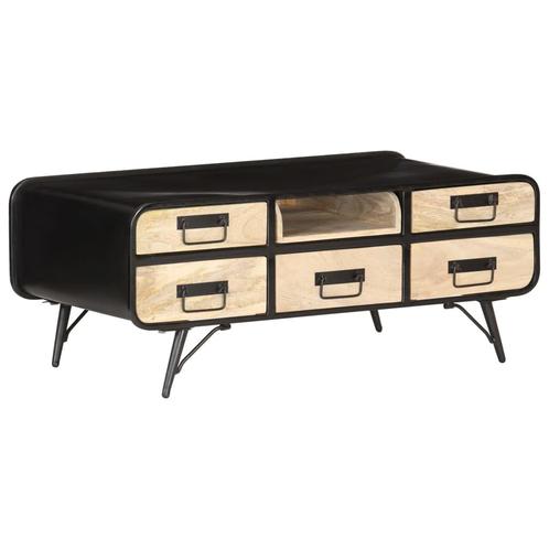 vidaXL Salontafel 100x50x40 cm massief mangohout, Huis en Inrichting, Tafels | Salontafels, 100 tot 150 cm, Nieuw, Overige houtsoorten