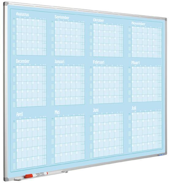Jaarplanner blauw - 90x120 cm - Augustus-Juli, Huis en Inrichting, Woonaccessoires | Wanddecoraties, Ophalen of Verzenden