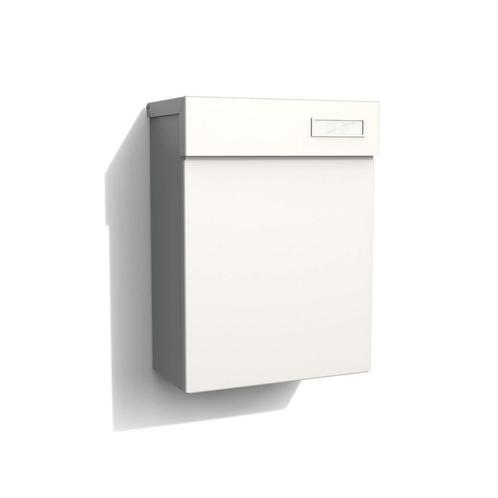 Brievenbus | eSafe | Topa | Aluminium - 9010, Tuin en Terras, Brievenbussen, Wandbrievenbus, Nieuw, Aluminium, Verzenden