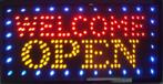 OPEN welkom lamp LED verlichting reclame bord lichtbak #B, Verzenden, Nieuw in verpakking