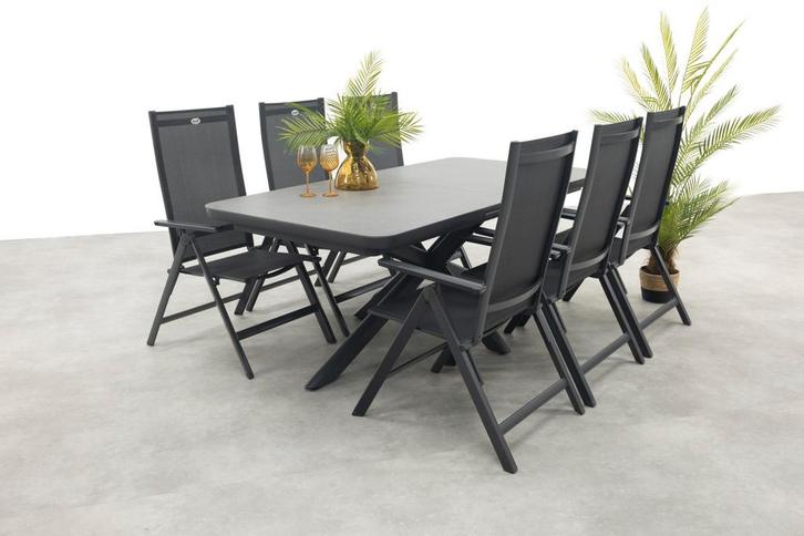 Hartman Napoli/Montreal verstelbare tuinset (7-delig) -, Tuin en Terras, Tuinsets en Loungesets, Tuinset, Nieuw, Overige materialen