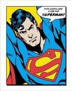 Kunstdruk Superman Looks Like A Job For 40x50cm, Nieuw, Verzenden