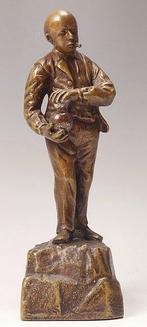 sculptuur, Petanque speler - 15.5 cm - Brons