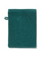 HEMA Tweedekans washand 16x21cm recycled katoen donkergroen, Verzenden, Nieuw, Groen